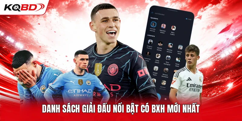 Danh sách giải đấu nổi bật có BXH mới nhất